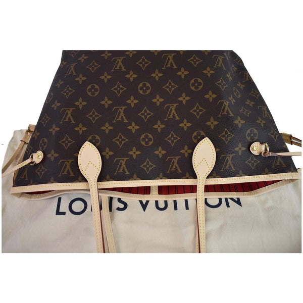 LOUIS VUITTON Neverfull MM Monogram Canvas Shoulder Bag Brown