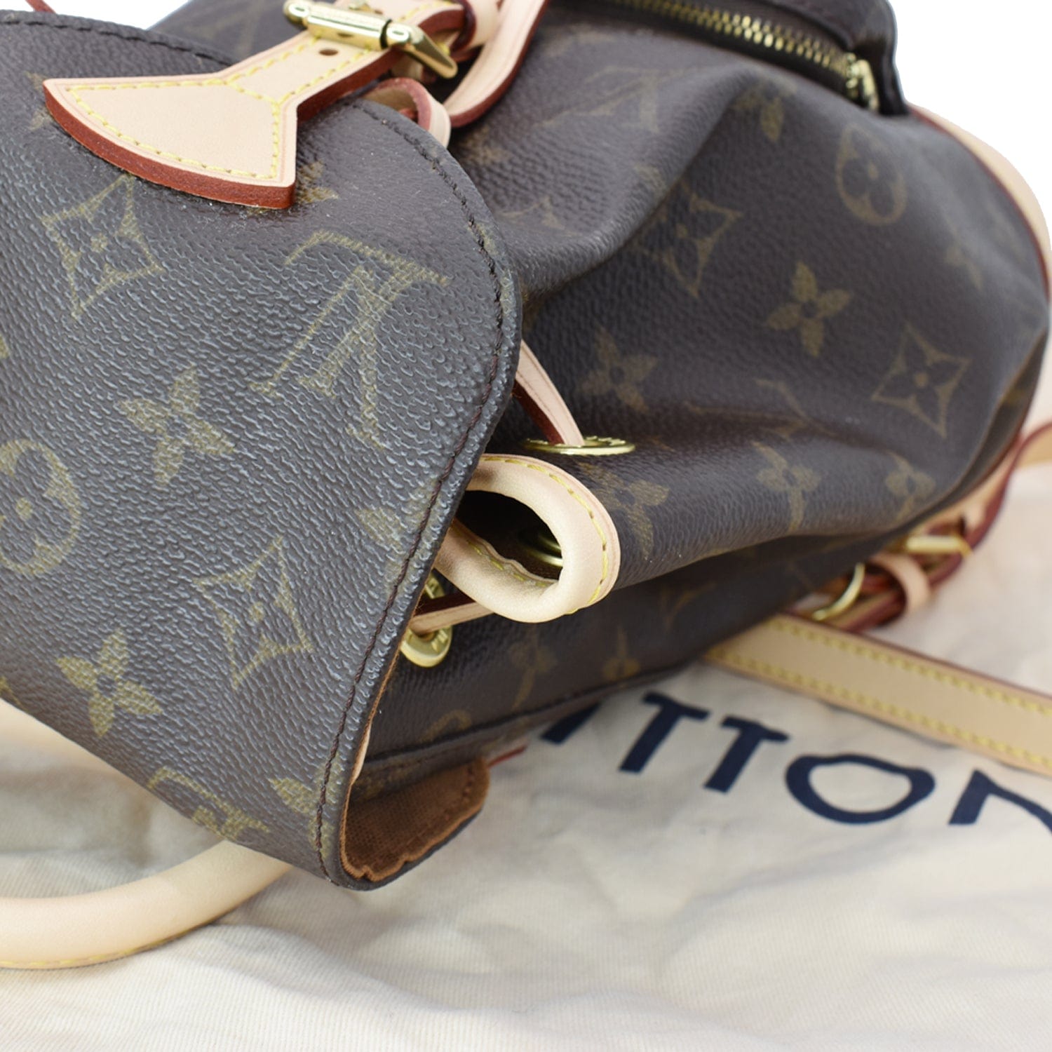 Bags, Nwot Louis Vuitton Dupe Set Canvas Tote Bag Pouch Mini Backpack
