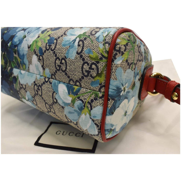 GUCCI Mini Blooms GG Supreme Canvas Top Handle Crossbody Bag Red 546312