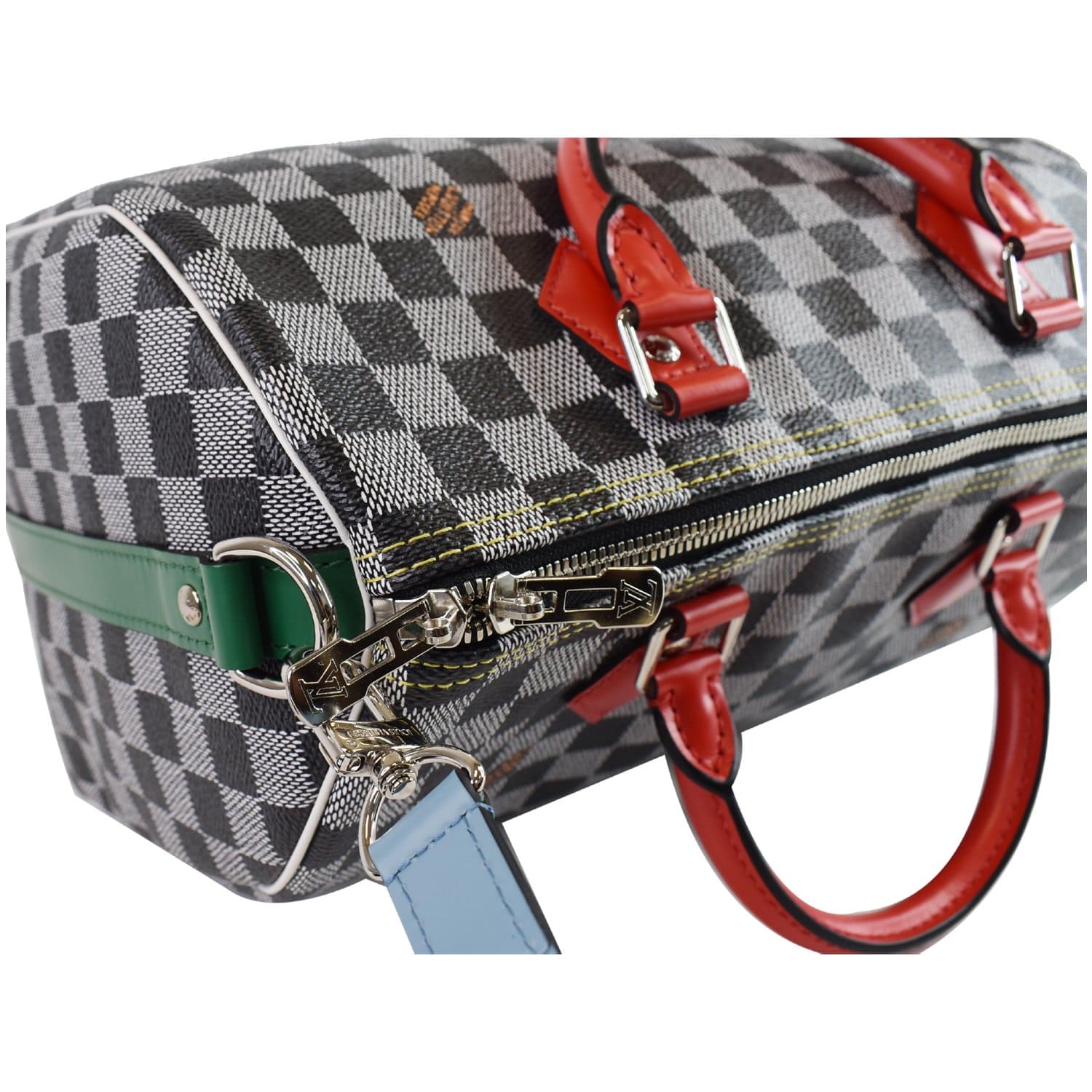 バッグ LOUIS VUITTON SPEEDY 30 DAMIER LOUIS VUITTON Speedy 30 Bandouliere Damier Shoulder Bag Black White