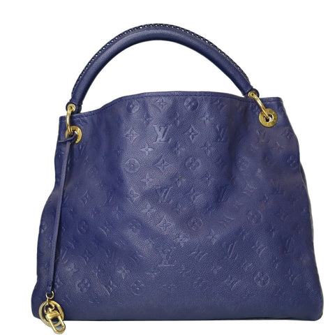 LOUIS VUITTON Artsy MM Empreinte Leather Shoulder Bag Blue