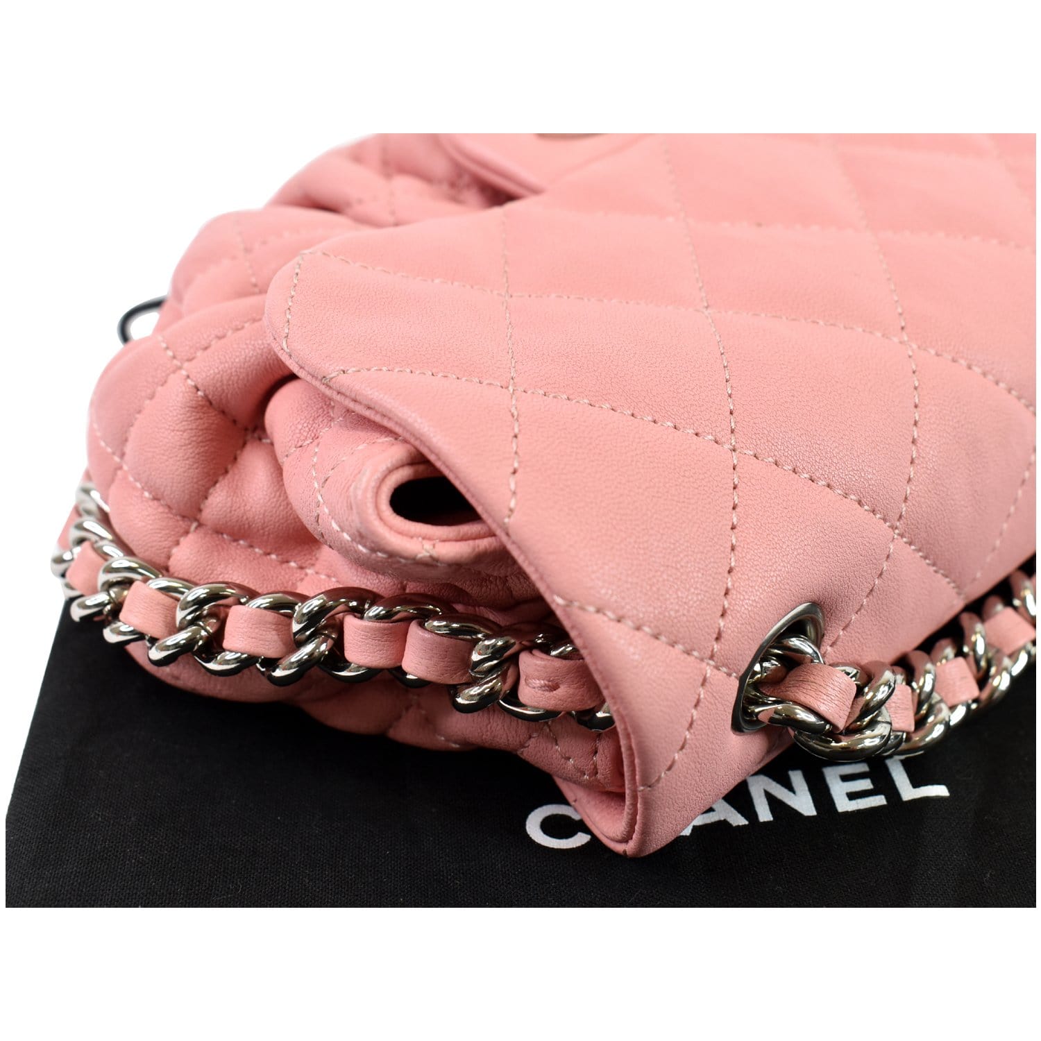 Chanel Pink Calfskin Crossbody Chain Phone Holder Q6A01L3PPB000