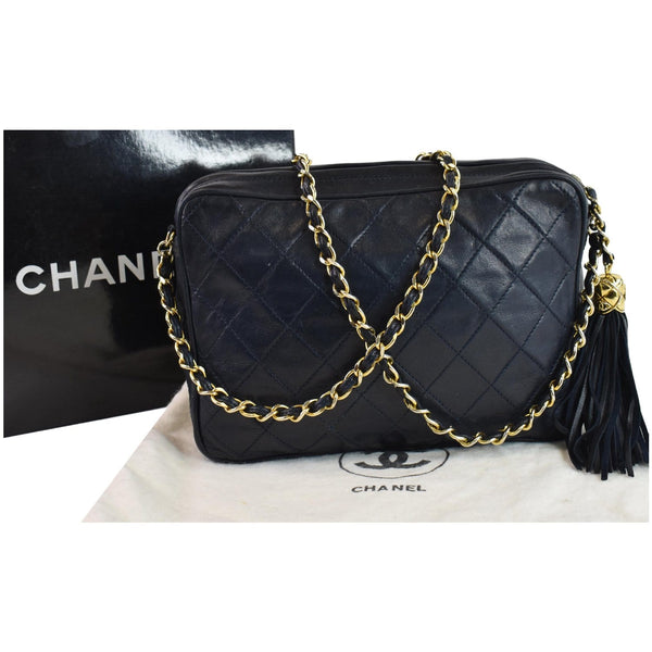 Chanel Front Pocket Quilted Lambskin Leather Chain Bag