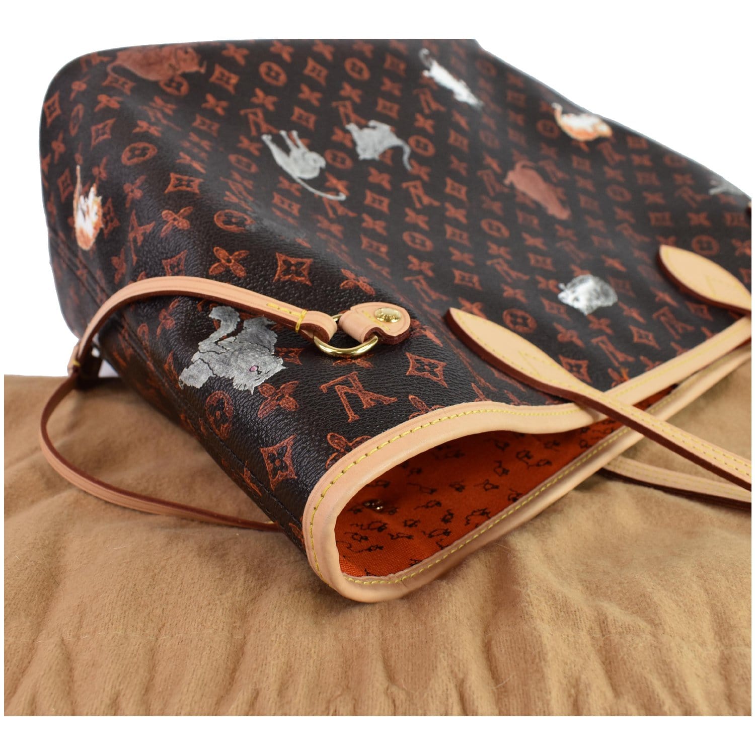 Louis Vuitton, Bags, Lv Limited Cat Neverfull Bag Middle Size