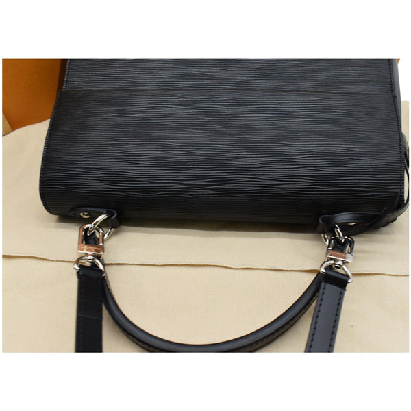 LOUIS VUITTON Cluny MM Epi Leather Shoulder Bag Black