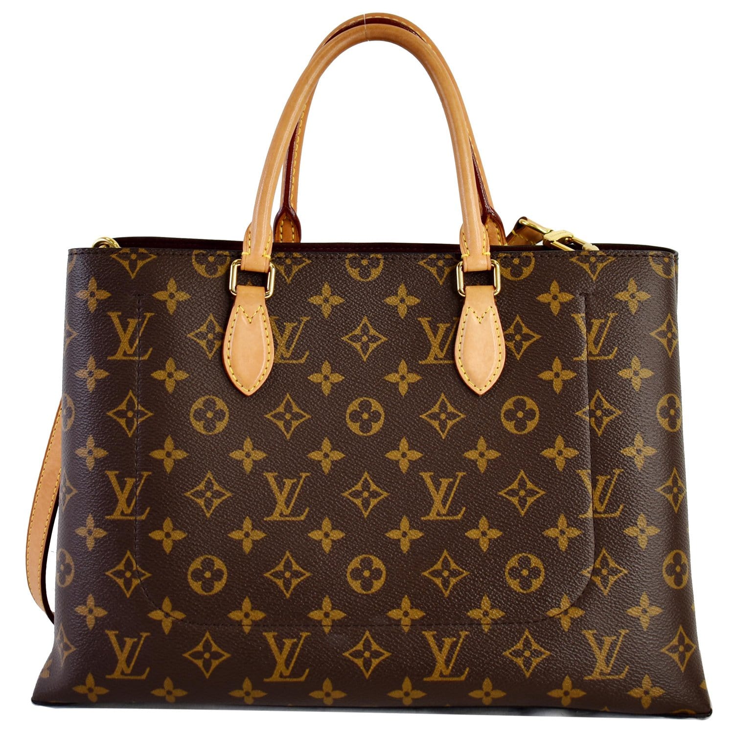 Authentic Louis Vuitton Monogram Flower 2 Way Tote Handbag for Women