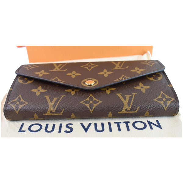 Louis Vuitton Monogram Canvas Sarah Wallet for Women - top side view