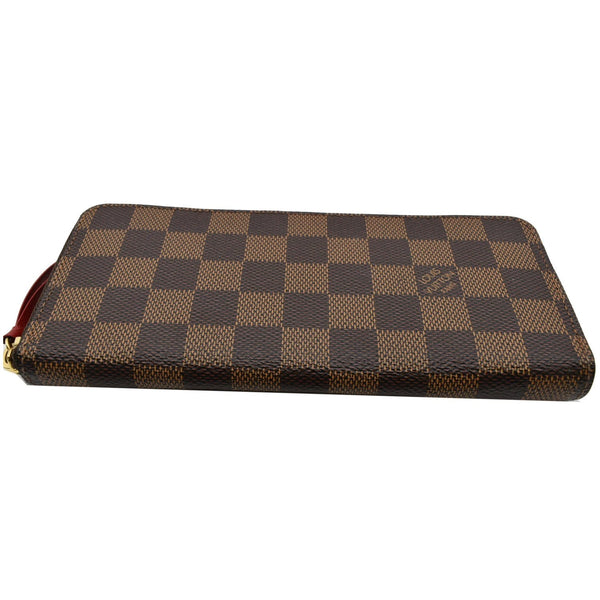 Louis Vuitton Clemence Damier Ebene Zippy Wallet Brown