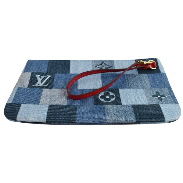 Louis Vuitton Pochette Neverfull MM Pouch  blue