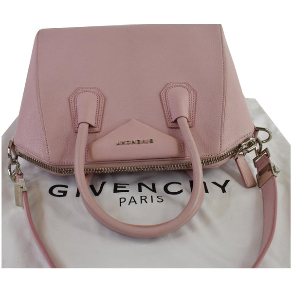 GIVENCHY Antigona Small Goatskin Leather Shoulder Bag Rose Pink