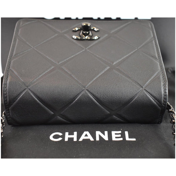 CHANEL Propeller Mini Flap Calfskin Leather Shoulder Bag Black