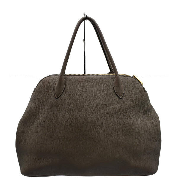 Prada Calf Leather Tote Bag Clay Gray - Dallas Handbags