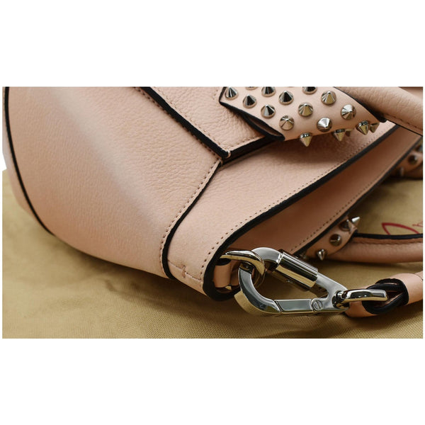 CHRISTIAN LOUBOUTIN Eloise Pebbled Leather Satchel Bag Light Pink - Final Sale