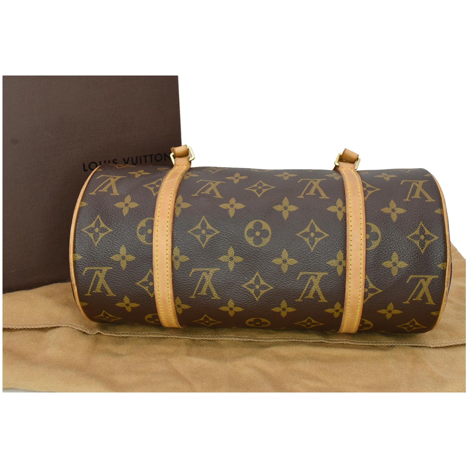  Louis Vuitton Women's Pre-Loved Papillon Pouch, Monogram,  Brown, One Size : Clothing, Shoes & Jewelry
