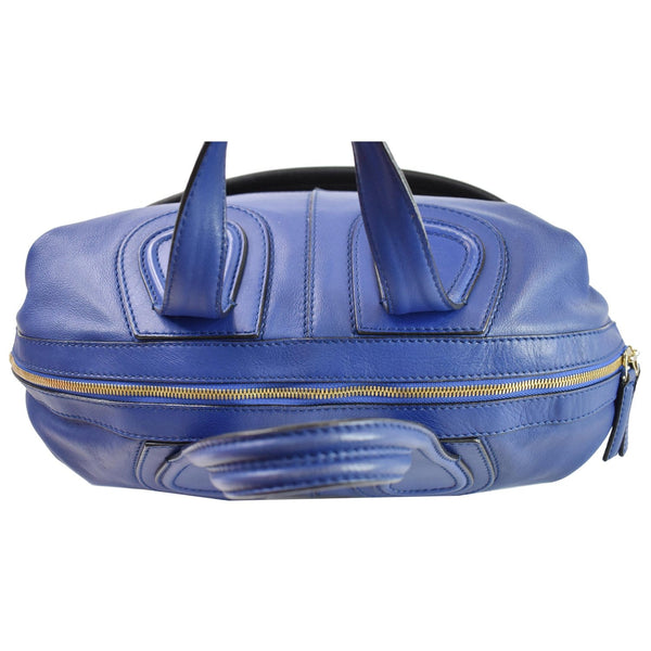 GIVENCHY Nightingale Medium Bicolor Leather Satchel Bag Blue/Black