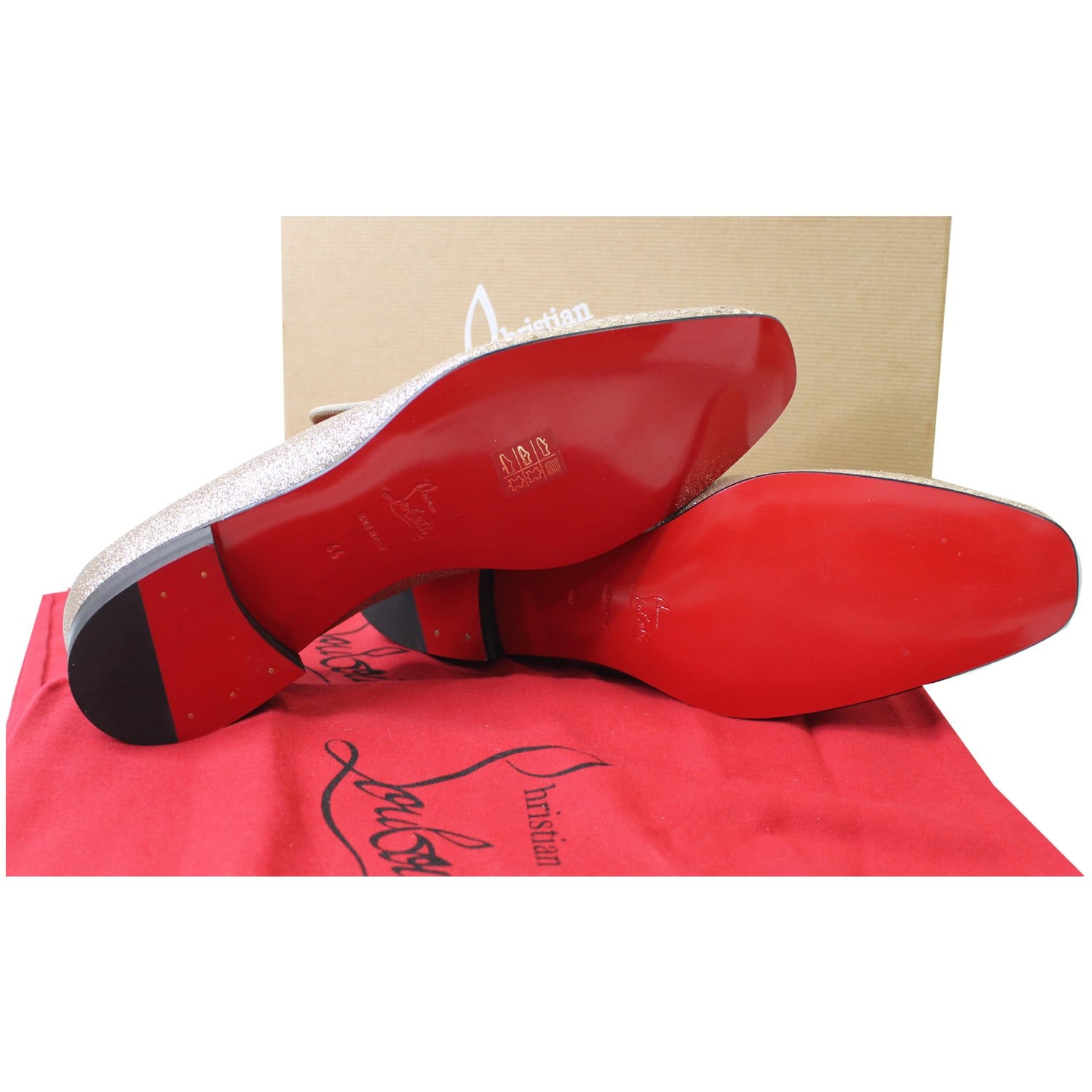 Christian Louboutin Men's Red Sole Strass Velvet Dress Loafers