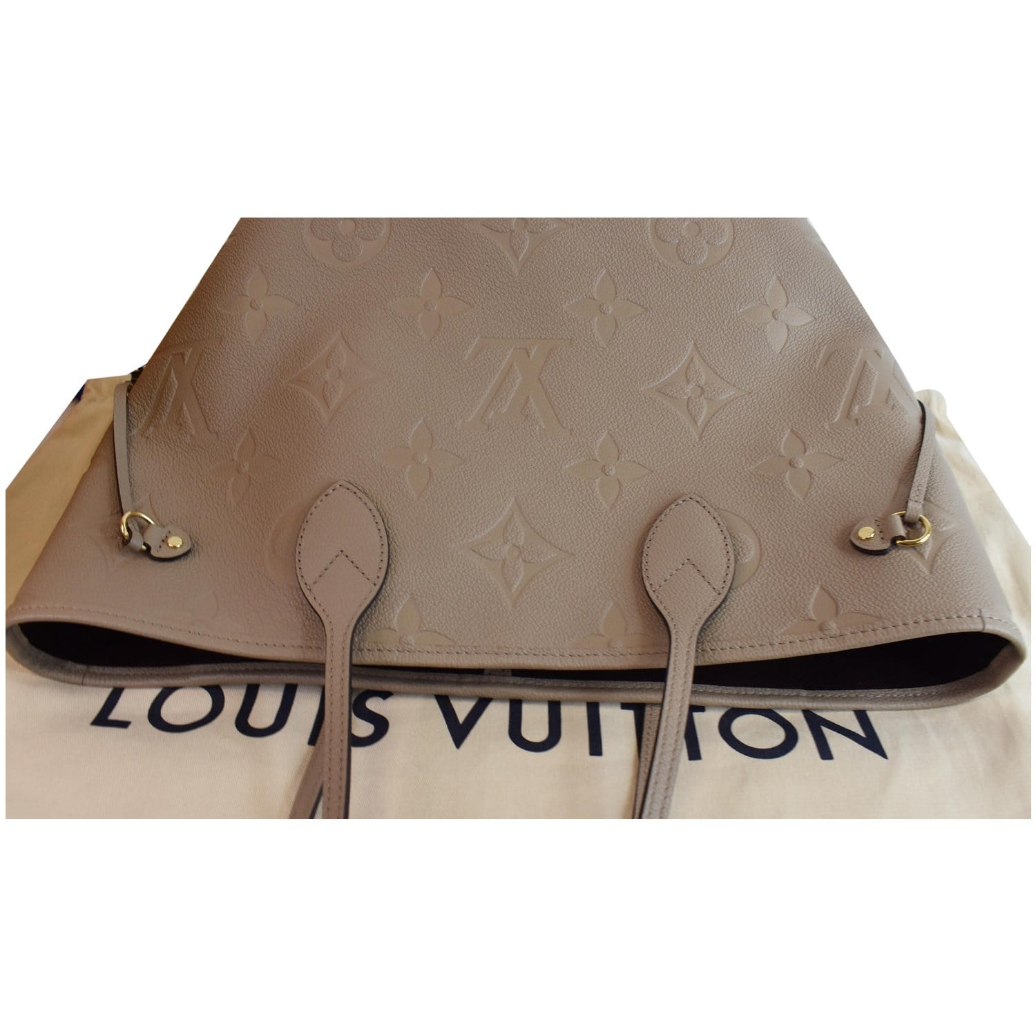 Louis Vuitton Beige Leather Monogram Empreinte Broderies Neverfull