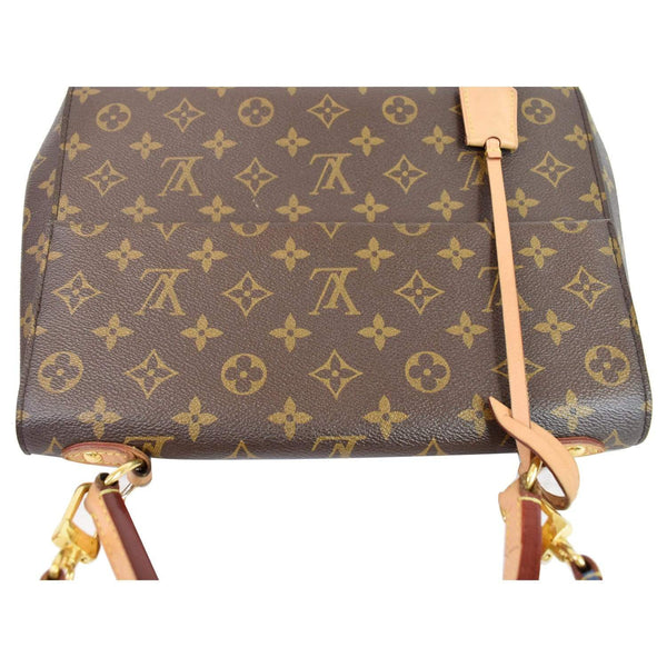 Louis Vuitton Cluny MM Monogram Canvas Shoulder Bag - top  upper side