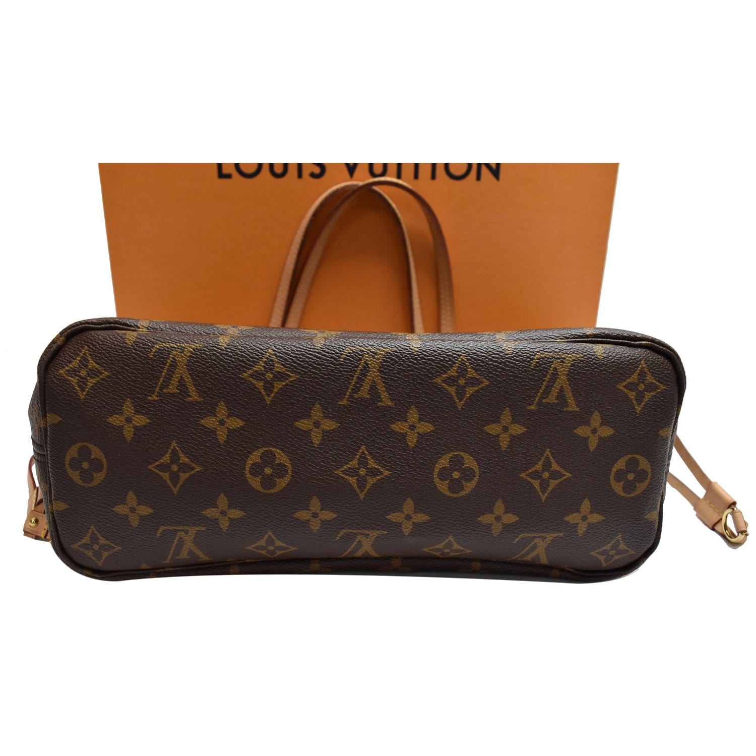 Louis Vuitton On My Side Tote Leather with Monogram Canvas PM Brown 21809091