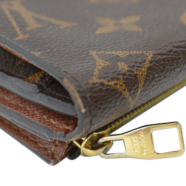 LOUIS VUITTON Elise Monogram Canvas Wallet Brown