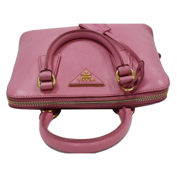 PRADA Promenade Mini Saffiano Leather Satchel Bag Pink