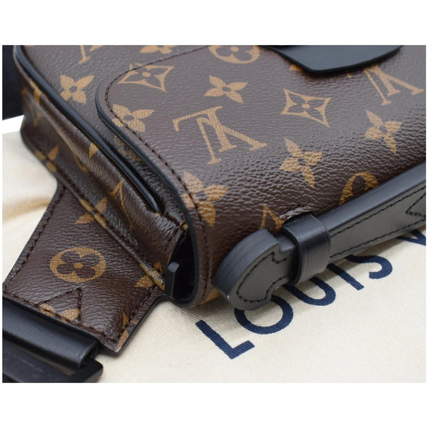 LOUIS VUITTON S-Lock Sling Monogram Macassar Crossbody Bag Brown
