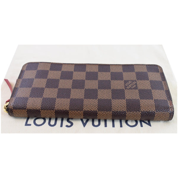 Louis Vuitton Clemence Monogram Canvas Wallet brown texture