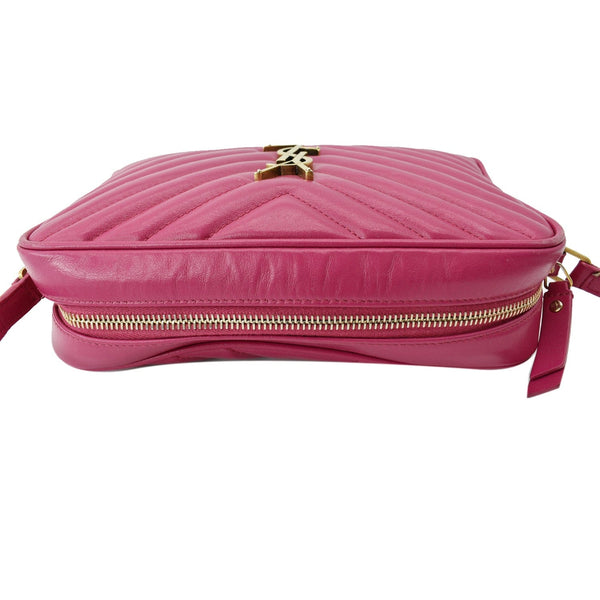 YVES SAINT LAURENT Lou Leather Camera Crossbody Bag Pink