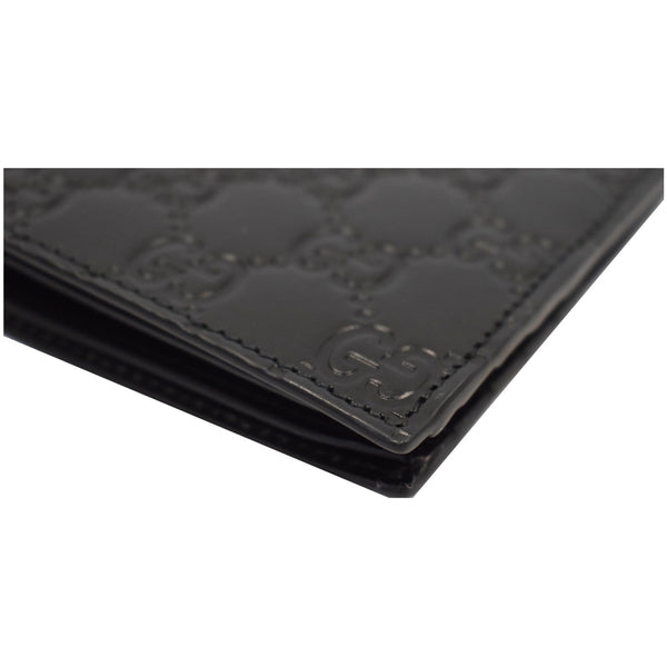 GUCCI GG Signature Leather Bi-Fold Wallet Black 473916