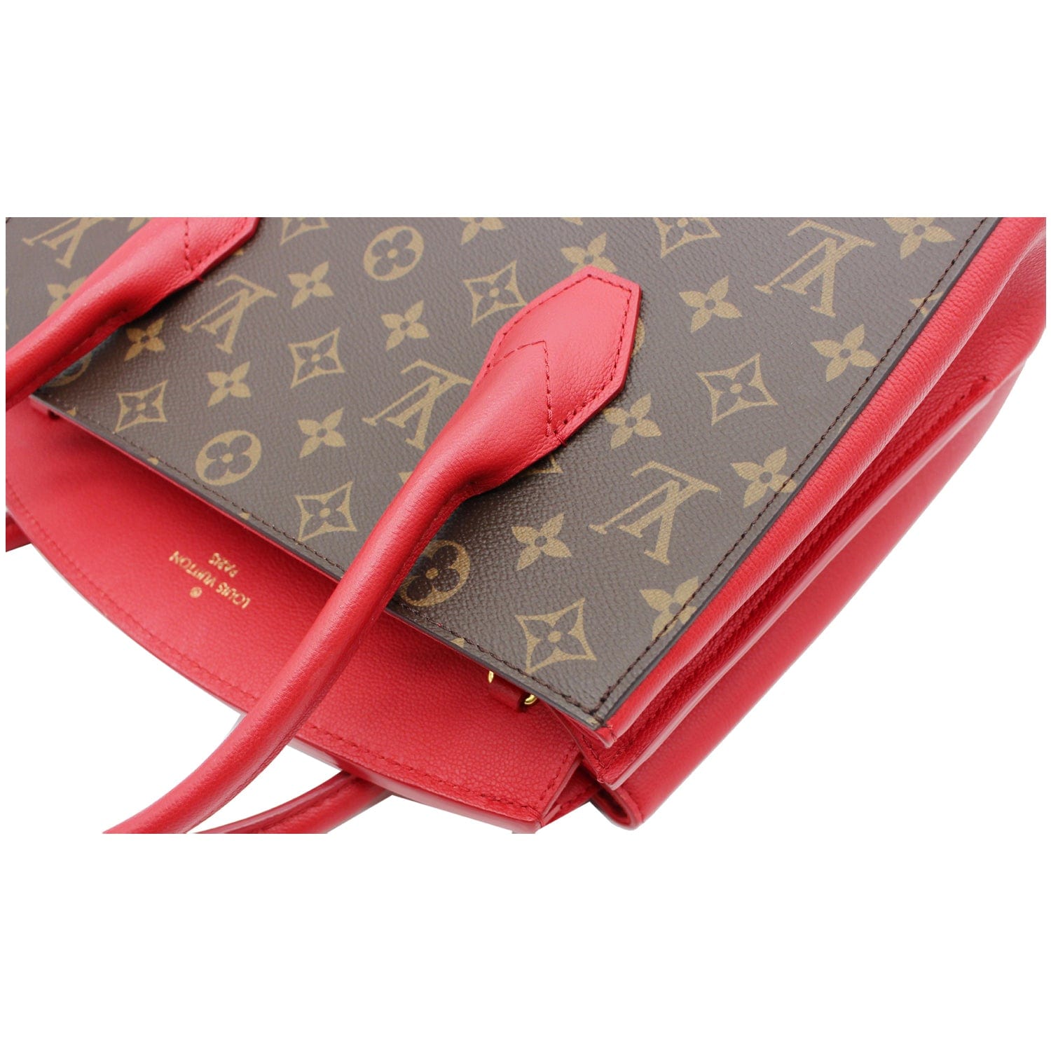 Black Louis-Vuitton Florine Tote Bag Canvas Leather with Strap