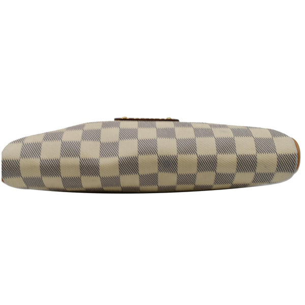 LOUIS VUITTON Pochette Eva Damier Azur Clutch Bag White