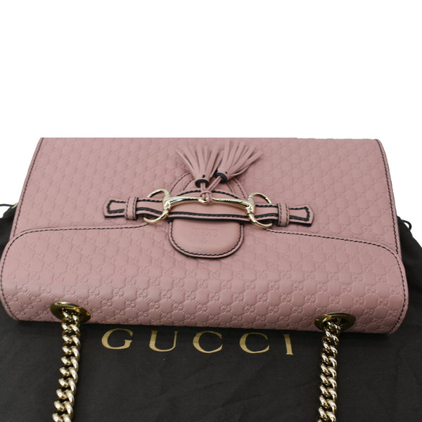 Gucci Emily Medium GG Guccissima Leather Chain Shoulder Bag