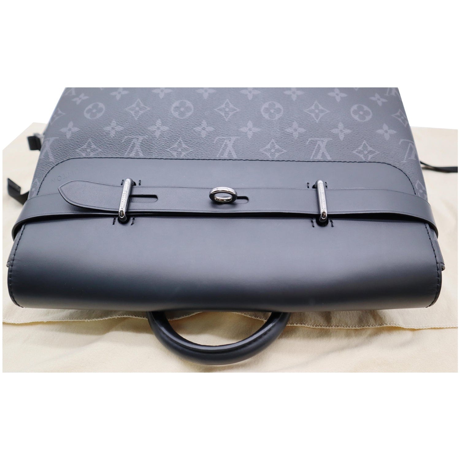 Louis Vuitton Monogram Eclipse Steamer Messenger Black Hardware, 2022 (Like New), Handbag