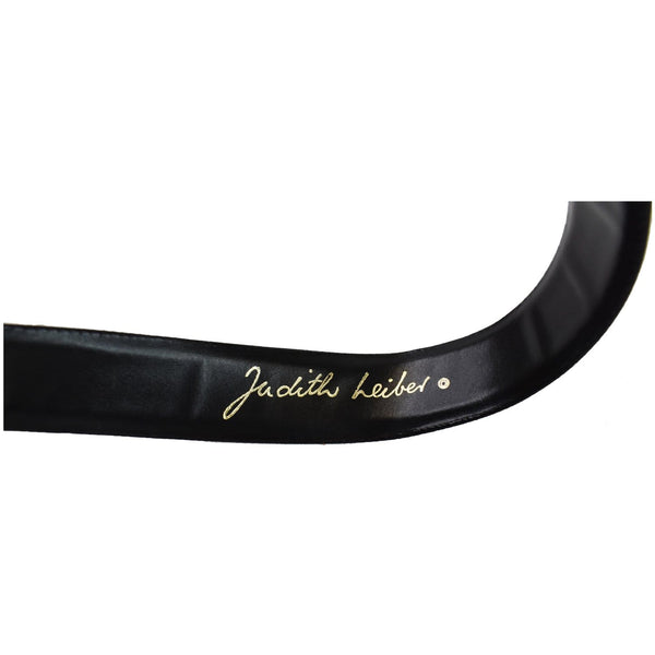 Judith Leiber Crystal Encrusted Leather belt designer