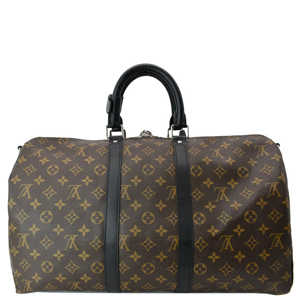 LOUIS VUITTON Keepall 45 Bandouliere Monogram Canvas Travel Bag Brown