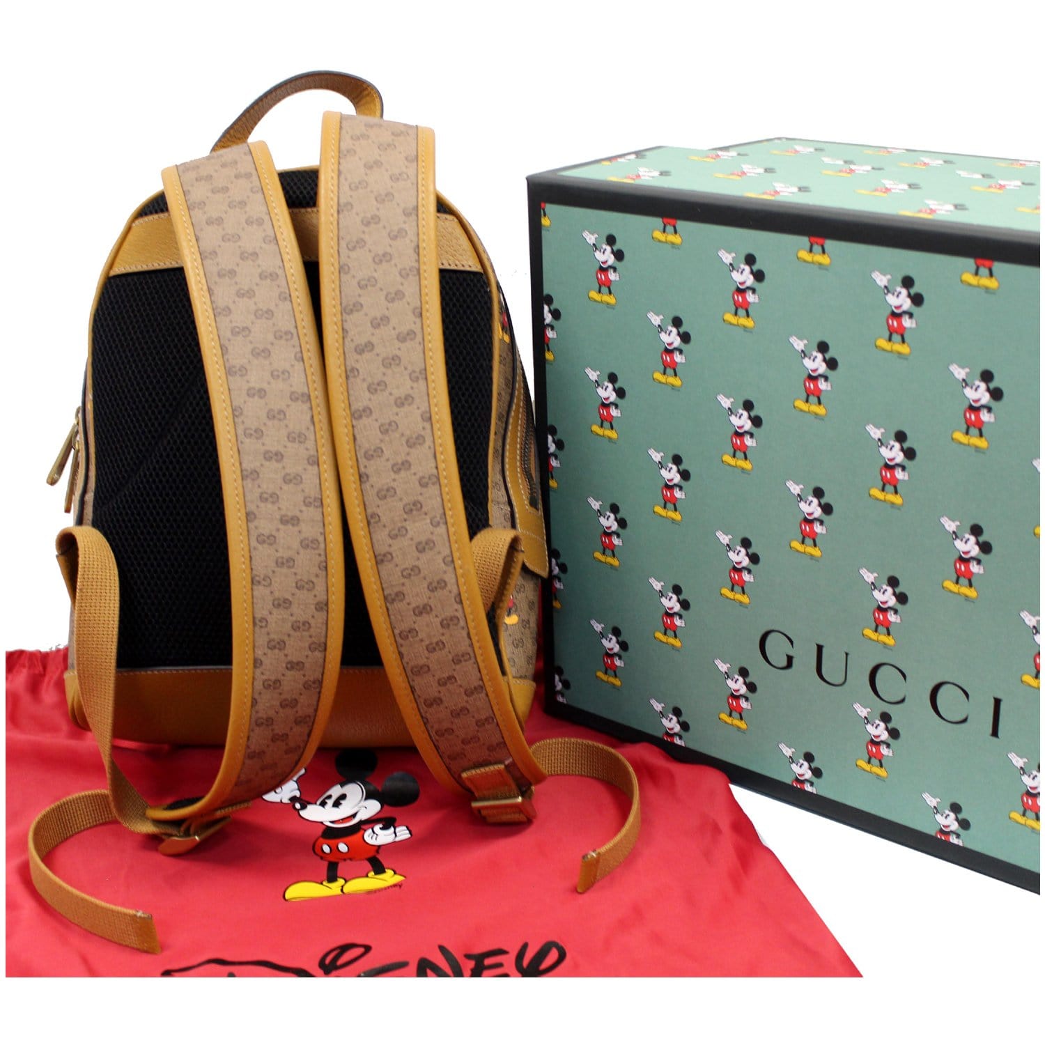 New Authentic Gucci x Disney Mickey Mouse GG Supreme Small Backpack Bag!!