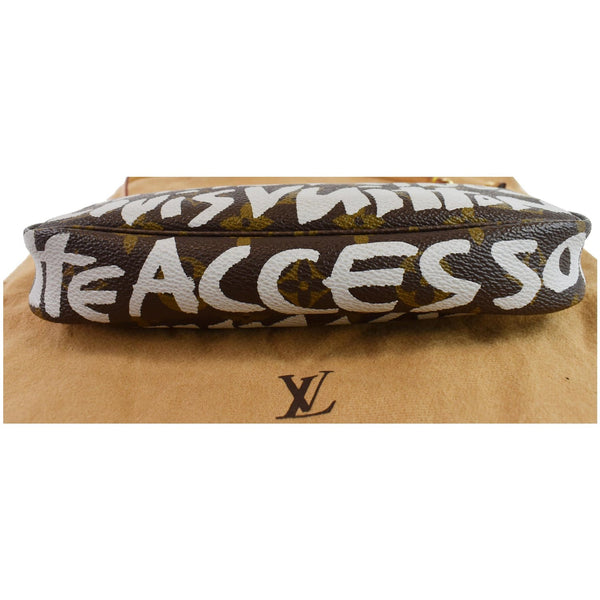 LOUIS VUITTON Monogram Graffiti Accessoires Pochette Bag Brown