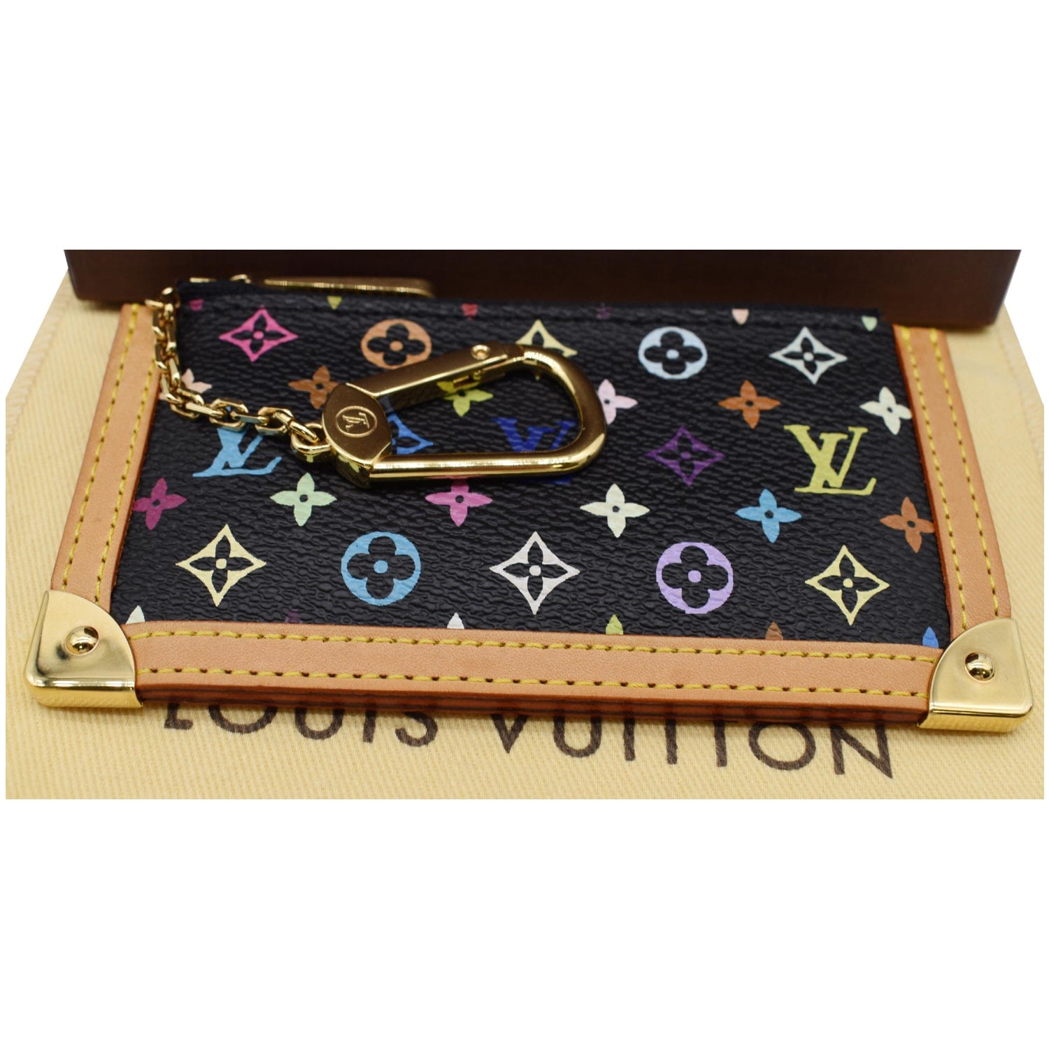 Auth Louis Vuitton Monogram Multicolore Pochette Cle M92655 Coin Purse/coin  Case