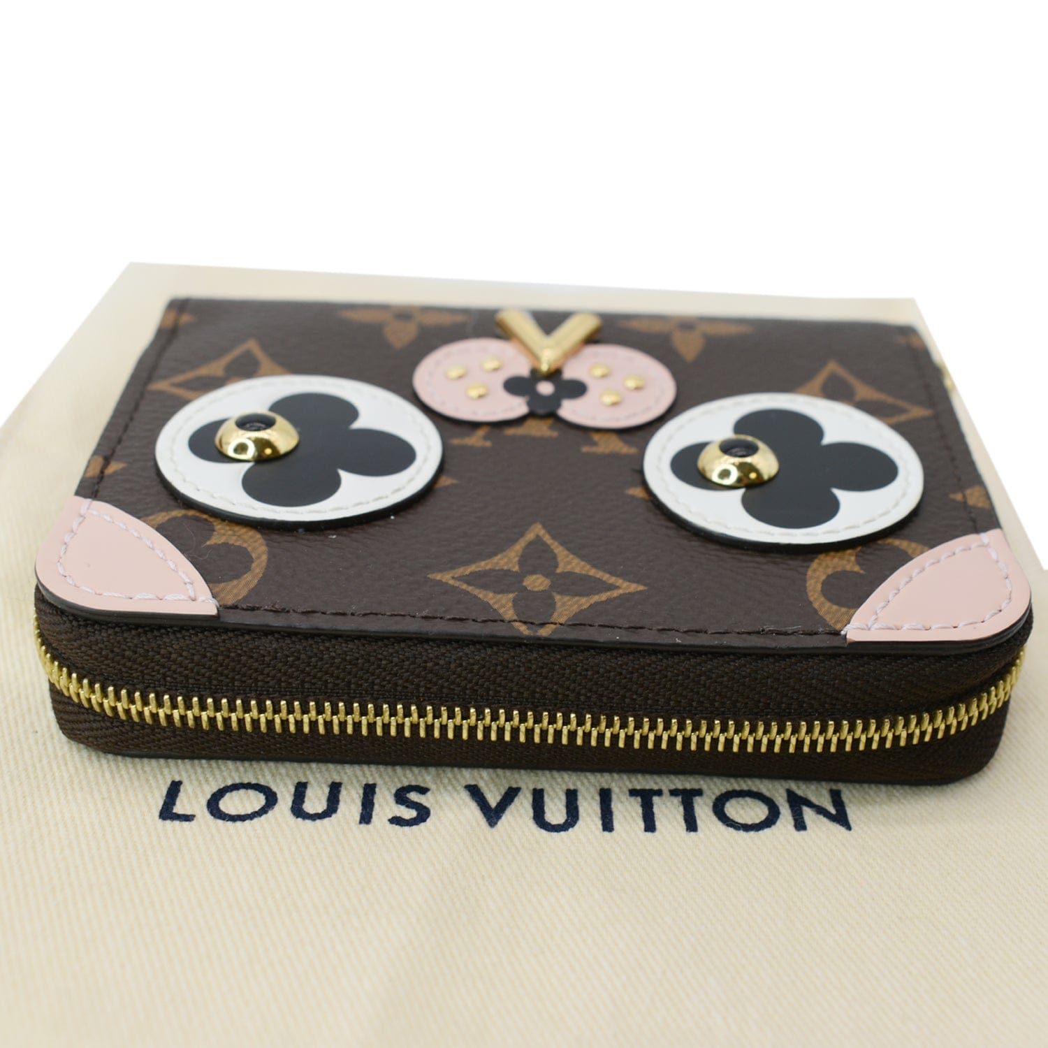 Louis Vuitton Valentine Dog Zippy Monogram Canvas Wallet