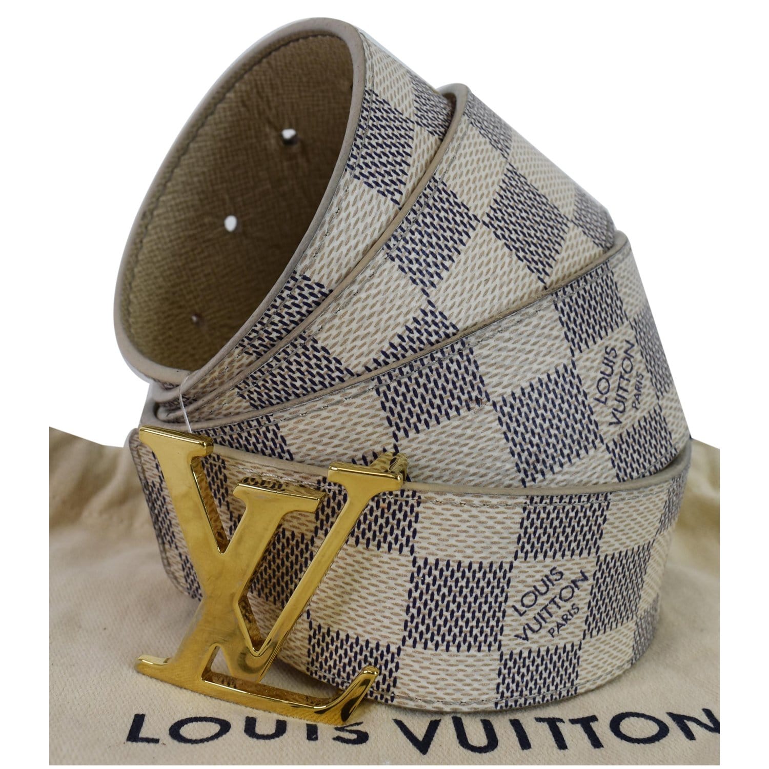 Louis Vuitton 2018 Damier Azur LV Initials Belt · INTO