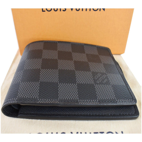 Louis Vuitton Damier Graphite Canvas Multiple Wallet - black leather wallet