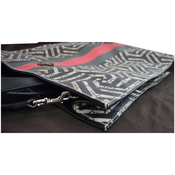 GUCCI Caleido Print Web Canvas Tote Bag Beige/Black 450950