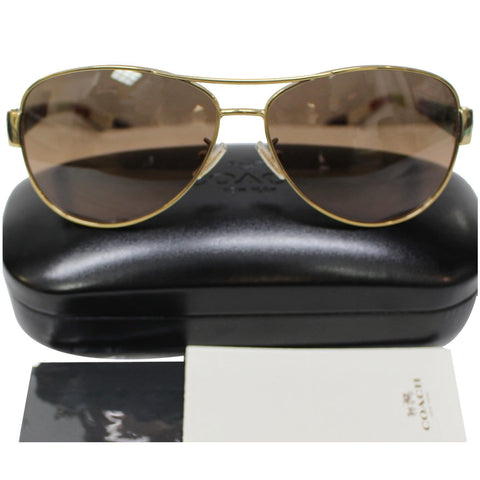 COACH Kristina Gold Sunglasses Orange Gradient Lens