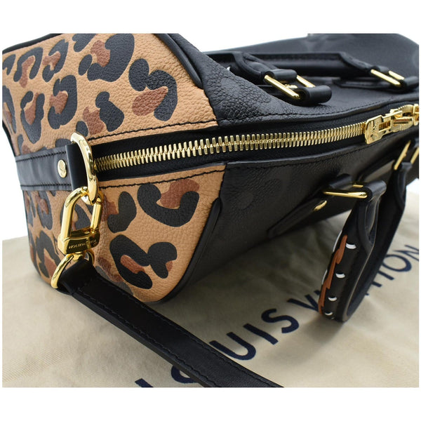 LOUIS VUITTON Speedy 25 Wild At Heart Leather Shoulder Bag Black