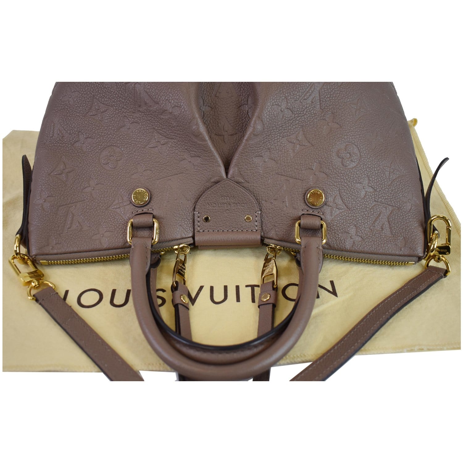 Louis Vuitton Mazarine Empreinte Leather MM Bag in Taupe - dress. Raleigh
