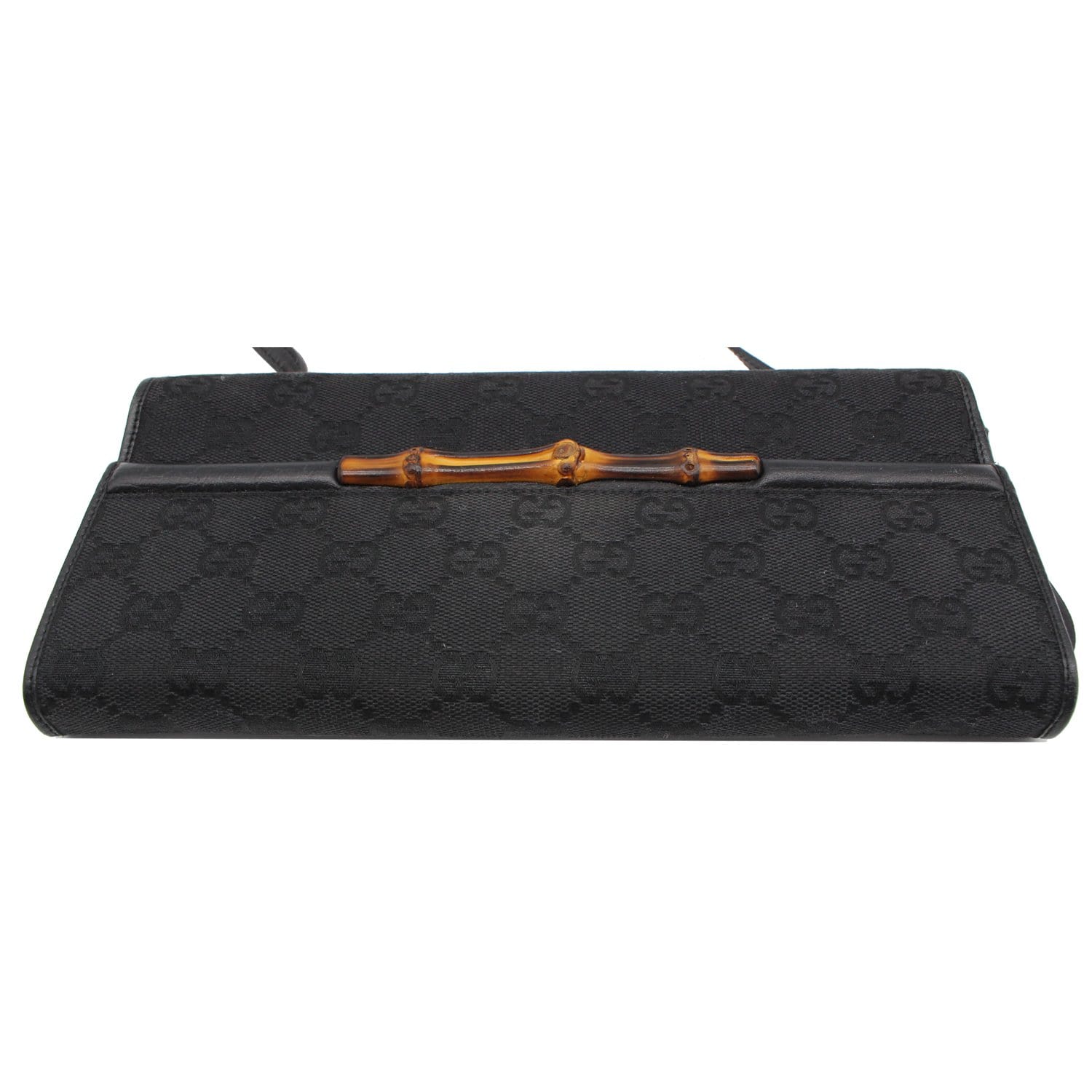Black Monogram GG Canvas Indy Gold and Bamboo Hardware