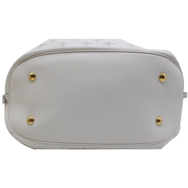 LOUIS VUITTON Mahina XL Monogram Leather Hobo Bag White