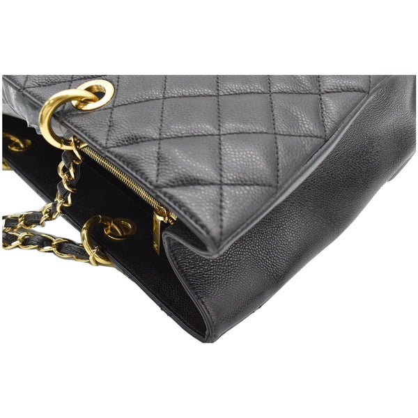 Chanel XL Grand Quilted Caviar Leather Shopping Tote Bag