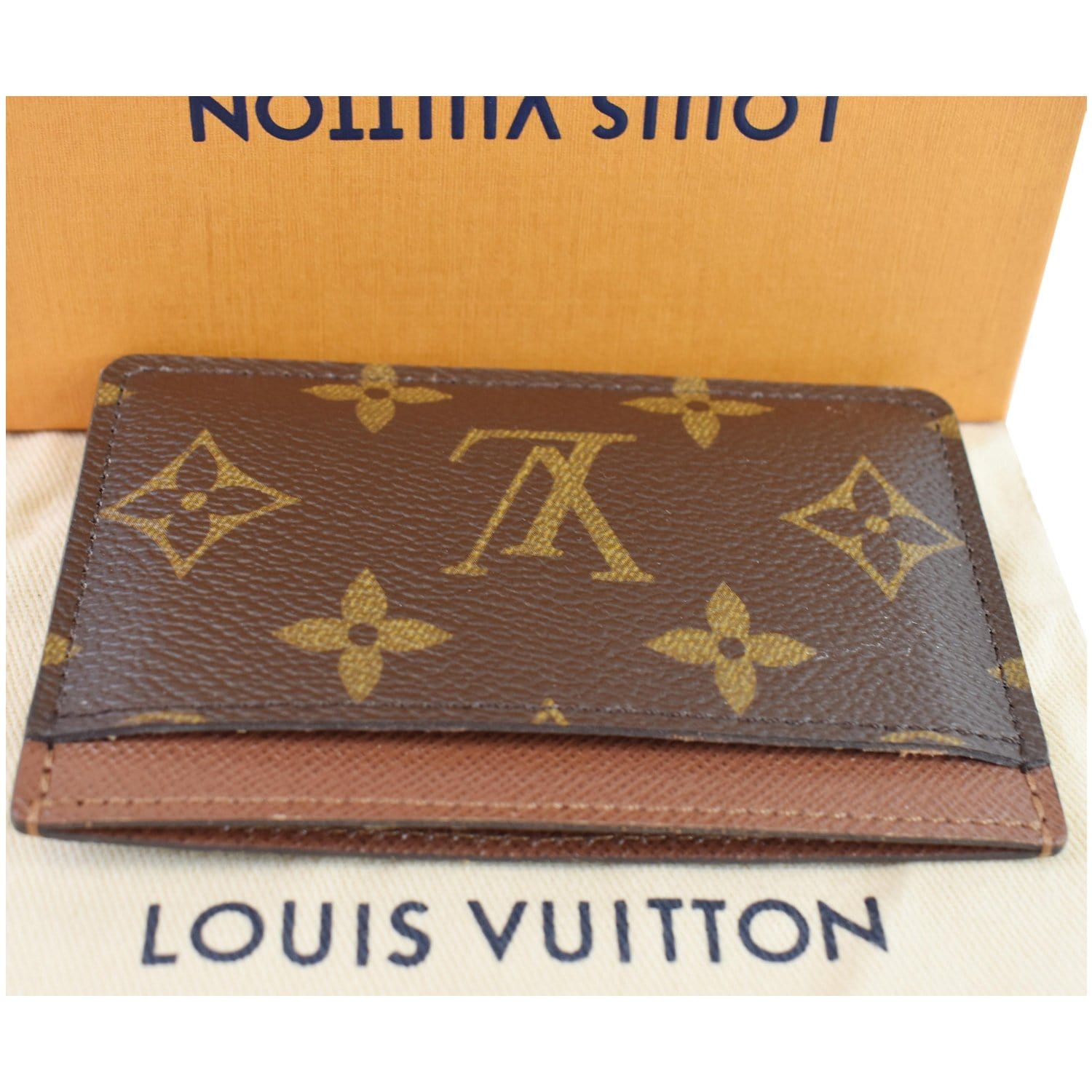 Louis Vuitton Women's Pre-Loved Card Holder, Monogram, Brown, One Size
