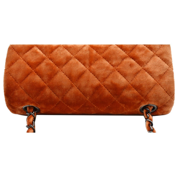 Chanel Small Flap Quilted Velvet Bag - top preview